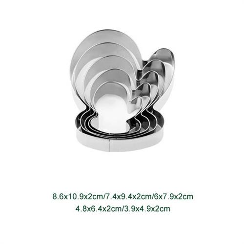 5Pcs Christmas Cookie Cutter Set Stainless Steel Christmas Themed Shape Cookie Mold Biscuit Cutters DIY Baking Tool Navidad Gift