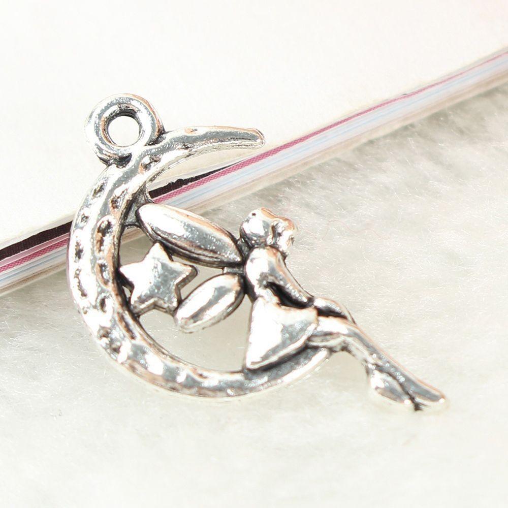10Pcs Moon Stars Fairy Angel Charms Accessories Jewelry Making Necklace DIY Bracelet
