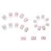 Artificial Nails Flashing Love Short Thin Pink Transparent Nail Stickers Removable