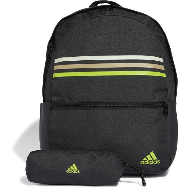 

Рюкзак adidas Classic Horizontal 3-Streifen black/solar slime (IP9846)