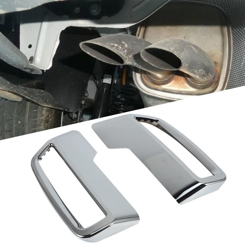 Durable-For 3008 5008 Allure 2017 - Exhaust Pipe Tail Cover ABS Rear Exhaust Muffler End Pipe Cover Decoration Trim