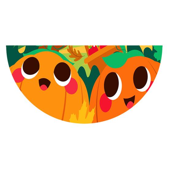 Thanksgiving Fan Flag Fall Bunting for Outside, 1.5 x 3ft Turkey Pumpkin Maple Outdoor Decorative Fans Leaf Pattern Hanging Banner, Harvest