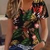 T-shirt a maniche corte con scollo a V