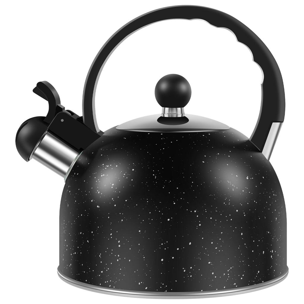 Chaleira Apito com Alça Ergonômica 2L Chaleira para Fogão Aço Inoxidável Chaleira para Chá para Fogão a Gás Fogão de Indução