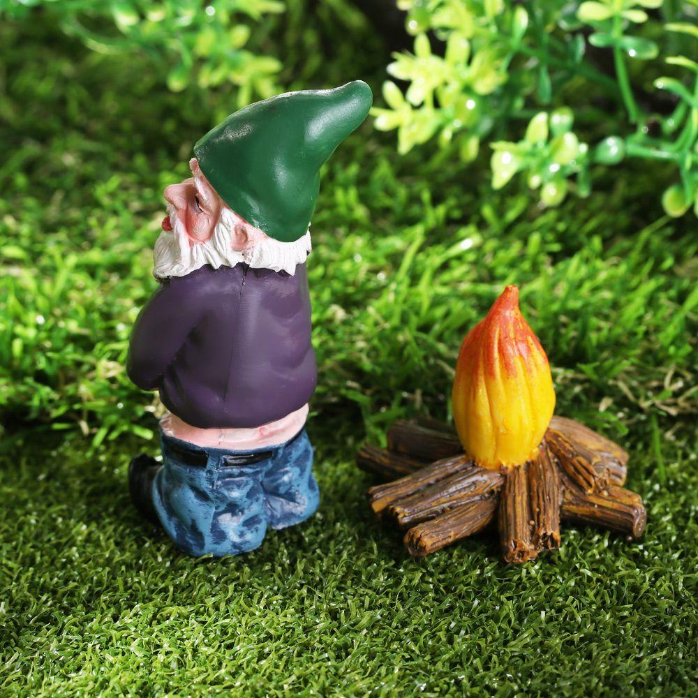 Desktop Decoration Funny Peeing Elf Drunk Elves Miniature Gnomes Dwarf Figurines Micro Landscape Fairy Garden