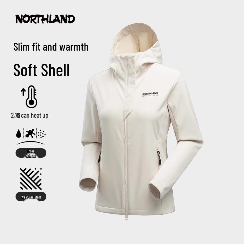 NORTHLAND Women's Fleece-Lined Softshell Hooded Hiking Jacket NXJFH2472E