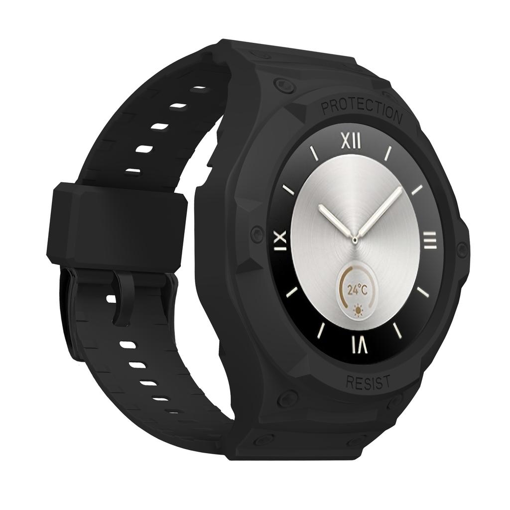 For Huawei Watch GT 5 46mm/GT 4 46mm TPU Watchband Integrated with Anti Drop Watch Case