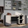 Desk Grey Sonoma 140 X 50 X 75 Cm Engineered Wood