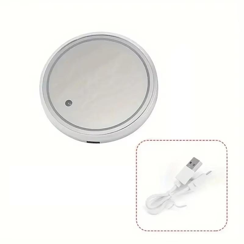 

7 Color Changing LED Light Car Cup Holder Lights Decorative Ambient Lighting Glowing Coaster Pads USB Charging Anti Slip Coaster PVC