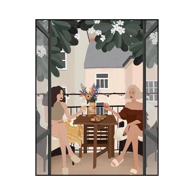 Boho Girl Wall Art Posters Tropical Leaves Abstract Canvas Painting and Prints Pictures for Living Room Home Decor No Frame