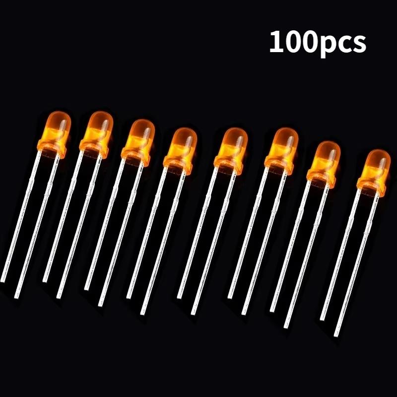50/60/100PCS 5mm LED Diode White Yellow Red Green Blue Assorted Kit DIY LEDs Light Emitting Set Electronic Diy Kit