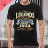 Classic Vintage Born in 1974 Retro 70s Style Birthday Year Tshirt Men Women Unisex T Shirt Streetwear Comfort Summer Cotton Tee