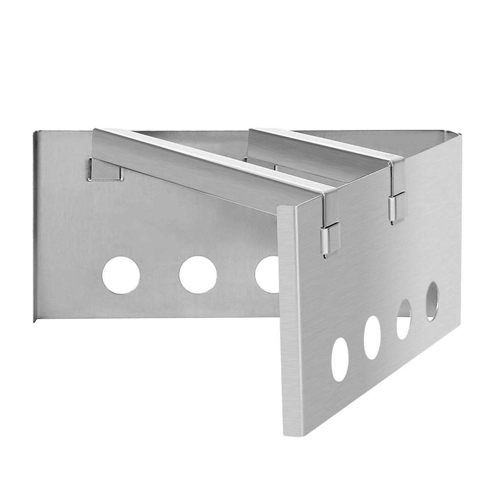 Aomiun Leichter Dreieckiger Holzofen Tragbarer Edelstahlbrenner für Outdoor-Kochen Picknick Camping Rucksacktouren