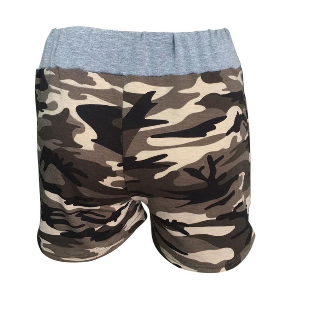 Summer Women Printing Workout Shorts Loungewear Elastic Waist Comfy Drawstring