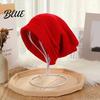 Hat For Different No Brim Winter Baggy Unisex Fall Head Sizes Solid Color Knitted Elastic