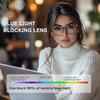 CHEERS DEVICES Stylish Square Spectacle Frame with Blue Light Blocking, Anti Glare and Zero Power Lens for Men & Women, Computer Eyeglasses Chasm