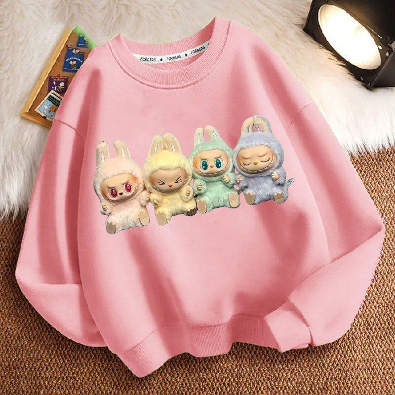 

Милые весенне-осенние толстовки с круглым вырезом для мальчиков и девочек и детские куртки с длинными рукавами свободного кроя 140