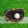 Genuine Leather Baseball Glove For Youth Kids Batting Mitt Both Hands Softball Glove