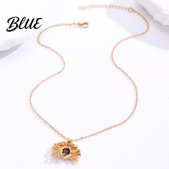 Turtle Pendant Necklace Women Summer Beach Cute Crab with Artificial