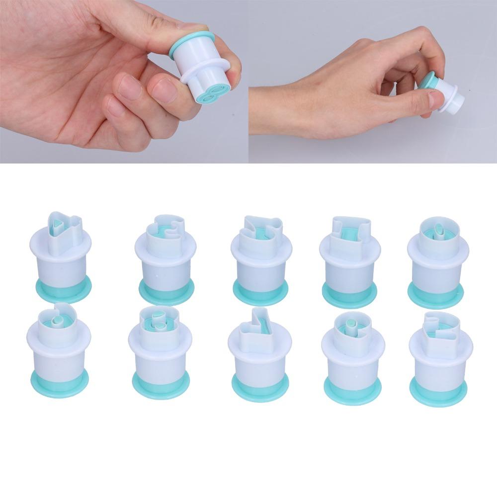10PCS 0-9 Number Number Cake Mold Food Grade Plastic Fondant Cutter Cookie Stamp Birthday Party
