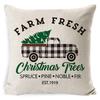 Federa Cuscino di Natale Fiocco di Neve Alce Albero di Natale Stampa Federa Cuscino Stile Nordico