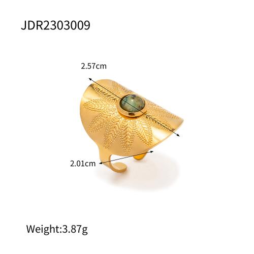 Youthway Edelstahl Blume Verstellbare Öffnungsringe Gold PVD Beschichtet Wasserdichter Fingerschmuck für Frauen Hochzeitsgeschenk