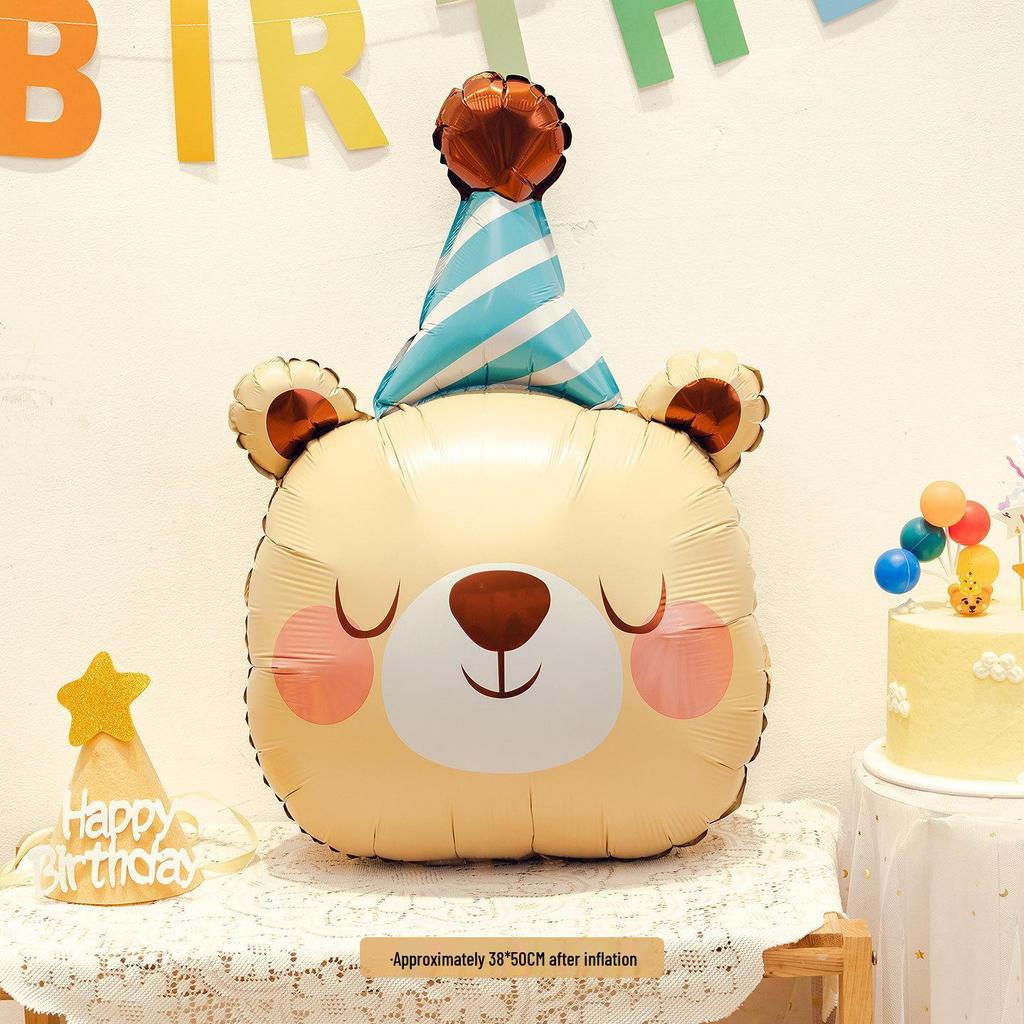 Children's Day Animal Balloon Hat First Birthday Photo Props & Background Decoration