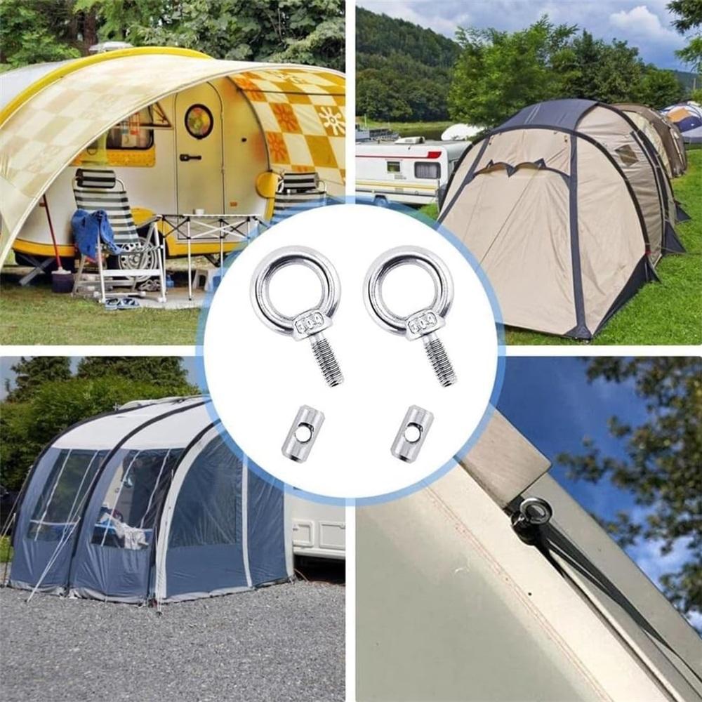 Pack Of 8 Awning Track Stopper, 304 Stainless Steel Awning Stopper For Pipe Track, Caravan, RV, Camper, Boat