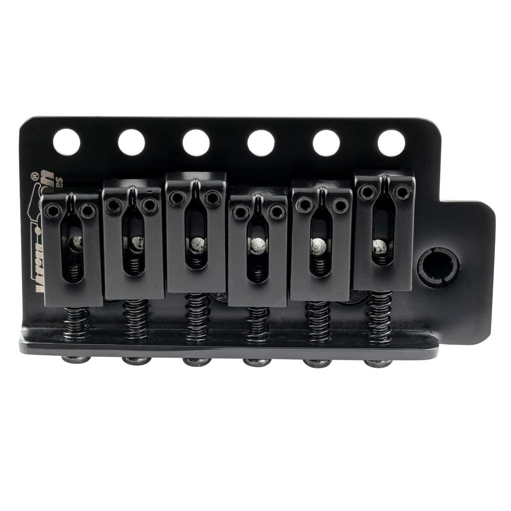 Wilkinson M Series 10.5mm String Pitch Modern Style Tremolo Bridge with 6-Point Fastenings and a 36mm Block for Strat Electric Guitars, Black