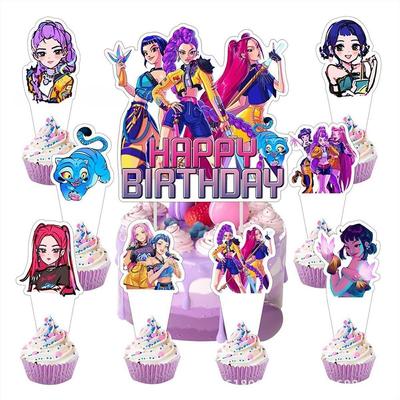 25 ks Dortových ozdob Lovci démonů Pro narozeninovou výzdobu Nebo pro dětské fanoušky