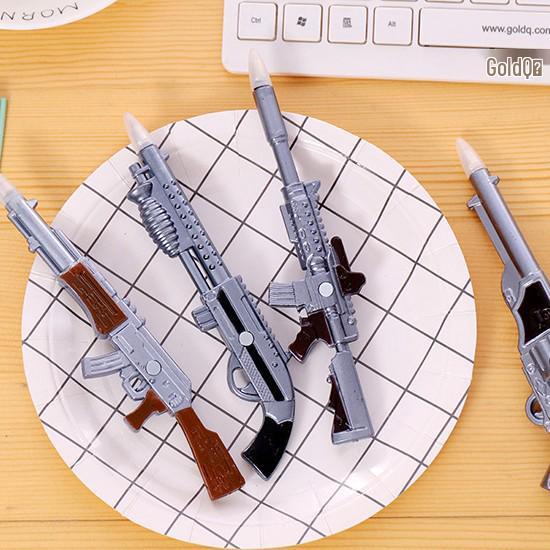 Creative Personality Stationery: Realistic Weapon-Shaped Utility Knife & Ballpoint Pens for Students