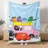 Barbapapa Theme Printed Blanket - Perfect for Couch, Bed, Travel & Outdoor Use | Machine Washable, Cozy & Durable.