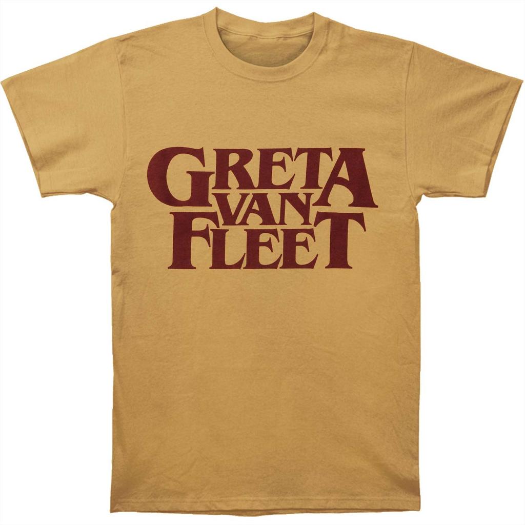 Men's Greta Van Fleet Logo Tee Old Gold T-shirt Medium Gold
