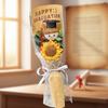 Artisanal Knitted Sunflowers Bouquets Long Time Fiber Art Celebration Decorations Gift For Grads And Special Event
