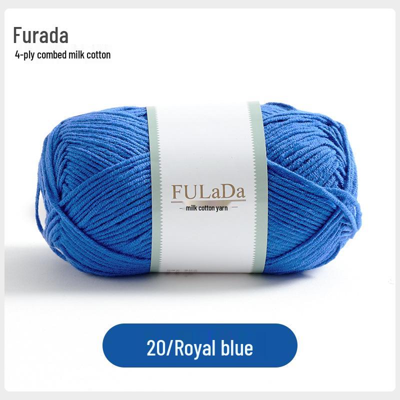 Baby 4-fädig gekämmte Milchbaumwollgarnknäuel zum Handstricken & Häkeln - DIY Puppe, Pullover, Schal Materialpaket