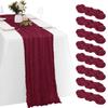 6er-Pack Mulltischläufer Rustikaler durchsichtiger Gaze-Tischläufer Käsetuch für Hochzeit Geburtstagsfeier Babyparty Tischdekoration