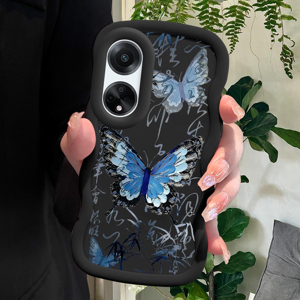 Gemaltes Muster Big Wave Edge Weiches Silikonmaterial Macaron-Telefongehäuse Stoßfestes Schutzgummigehäuse für OPPO Reno Realme