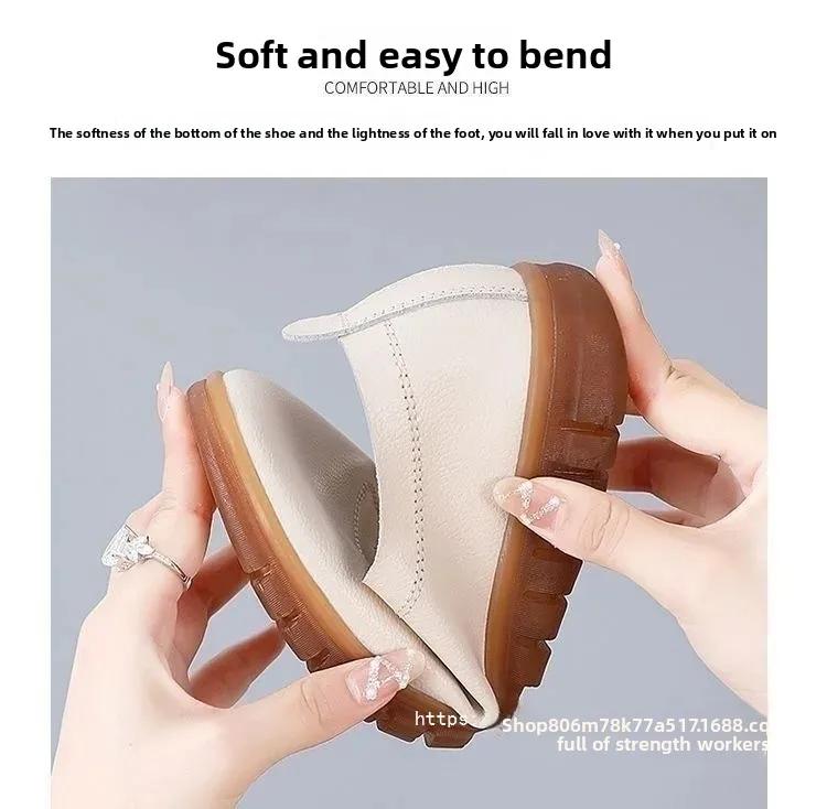 Beijing Cloth  Plastic Upgraded Vers Black Leather Work Shoes Anti-Slip Waterproof Kitchen Shoes Women's Single Shoes