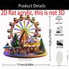 2D Acryl Riesenrad Ornament Weihnachtsdekorationen 2026 Weihnachten Schreibtischfiguren Feiertagsparty Zubehör für Geburtstag Xmas Geschenk