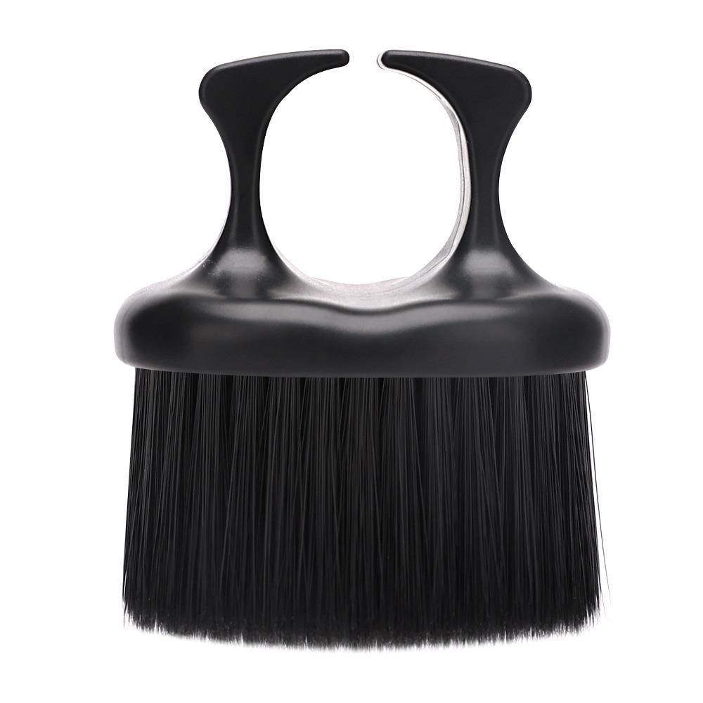 

High-quality Ring Neck Face Duster Professional Barber Hairbrush Hairdressing Hair Cleaning Brush Salon чорний