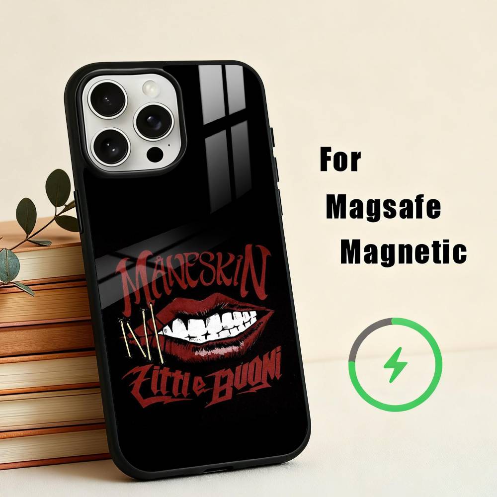 M-Maneskin-N D-Damiano David  Phone Case For iPhone17,16,15,14,13,12,11 Plus,For Magnetic Wireless Charge Cover