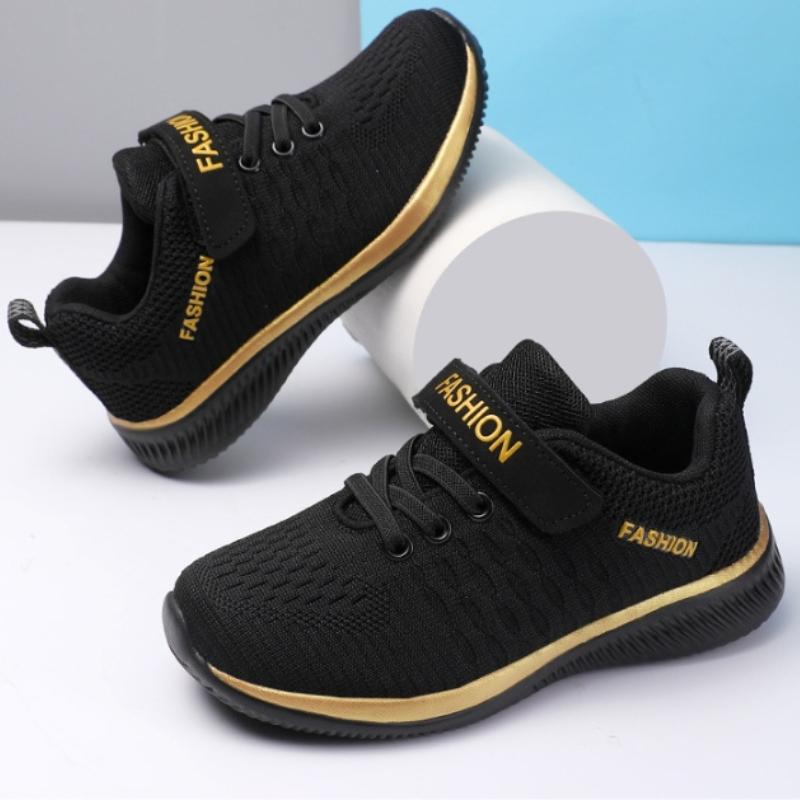 Children's Sports Shoes Flying Woven Breathable Lightweight Mesh Shoes