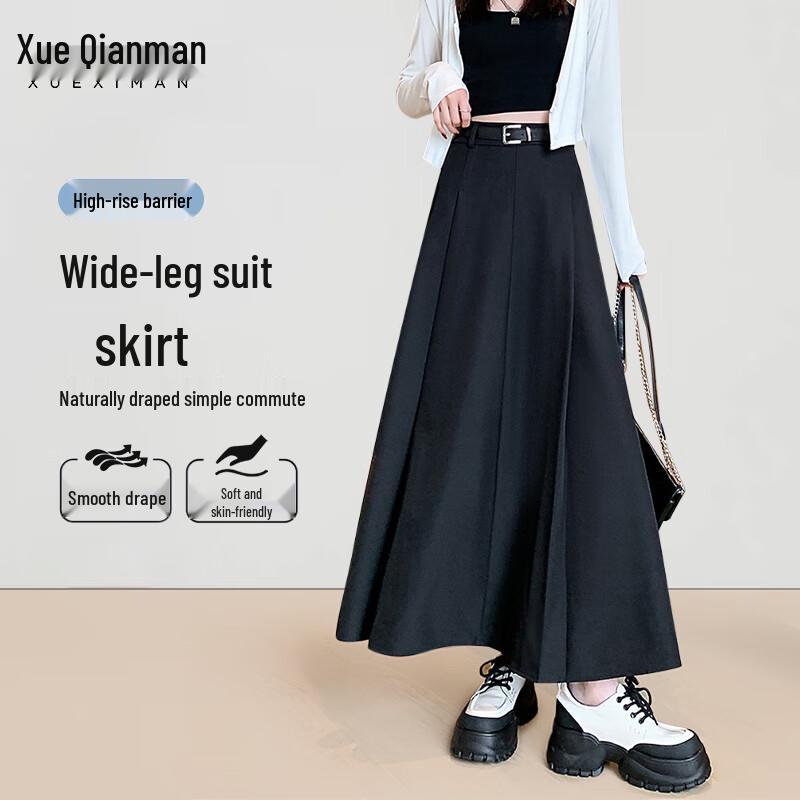 Women s High-Waisted A-Line Pleated Midi Skirt XL