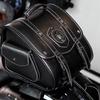 Retro Motorcycle Rear Seat PU Leather Universal Motorbike Storage Package Head Tail Hanging Bag