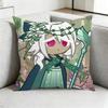 Run Kingdom WWhite lily Cookie Pillow Case Square DoubleSided Sofa Cushion Cover Bedroom Bedside Pillow Gift