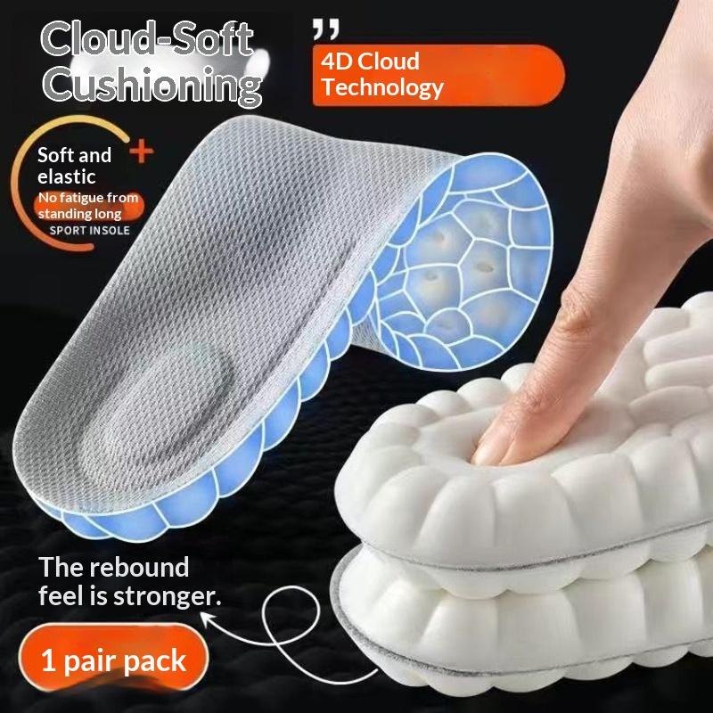 1Pair 2Pairs 4Pairs High Elasticity Latex Sport Insoles Soft Shoe Pads Arch Support Orthotic Insoles Breathable Deodorant Insole