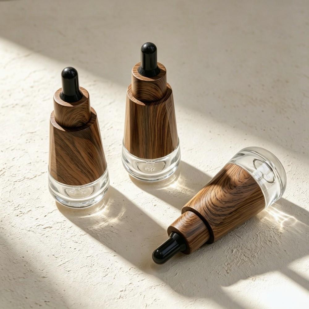 30ml Glas-Tropfflasche Umweltfreundlicher Kosmetikbehälter Flaschen für ätherische Öle Gesichtsserum