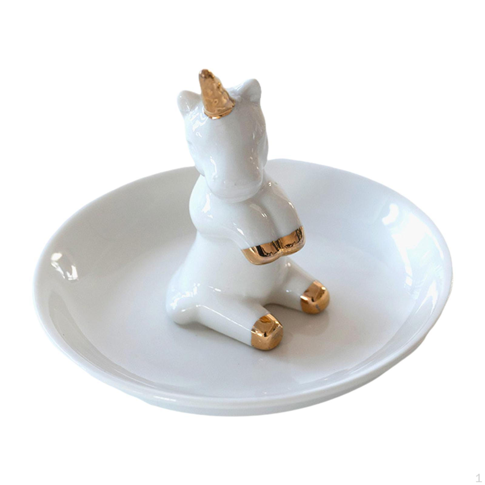 

Керамическая тарелка для хранения украшений и организации мелочей White