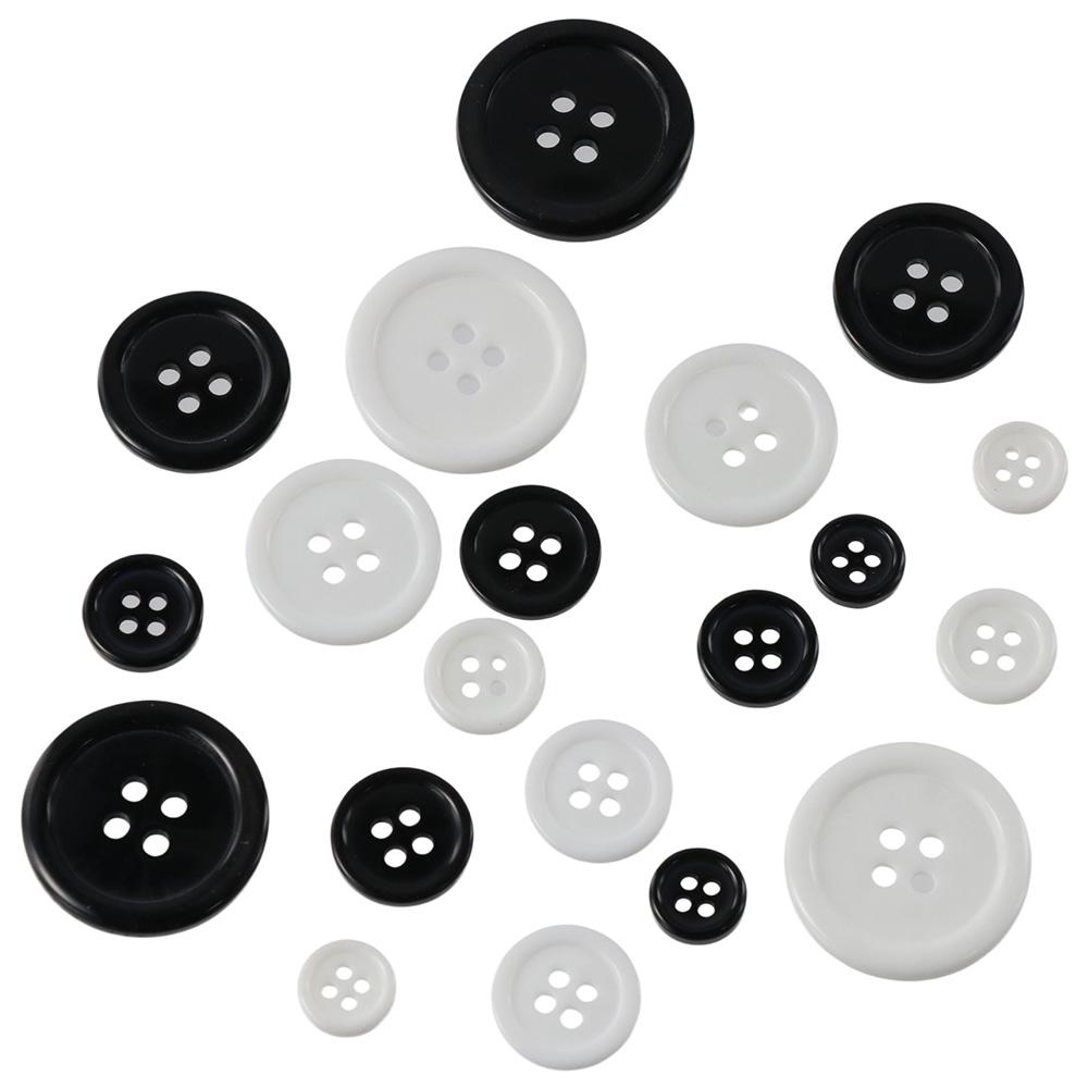 160 PCS 4-Hole Buttons Resin Large White Buttons DIY Craft Projects Resin Button  Holiday Decoration