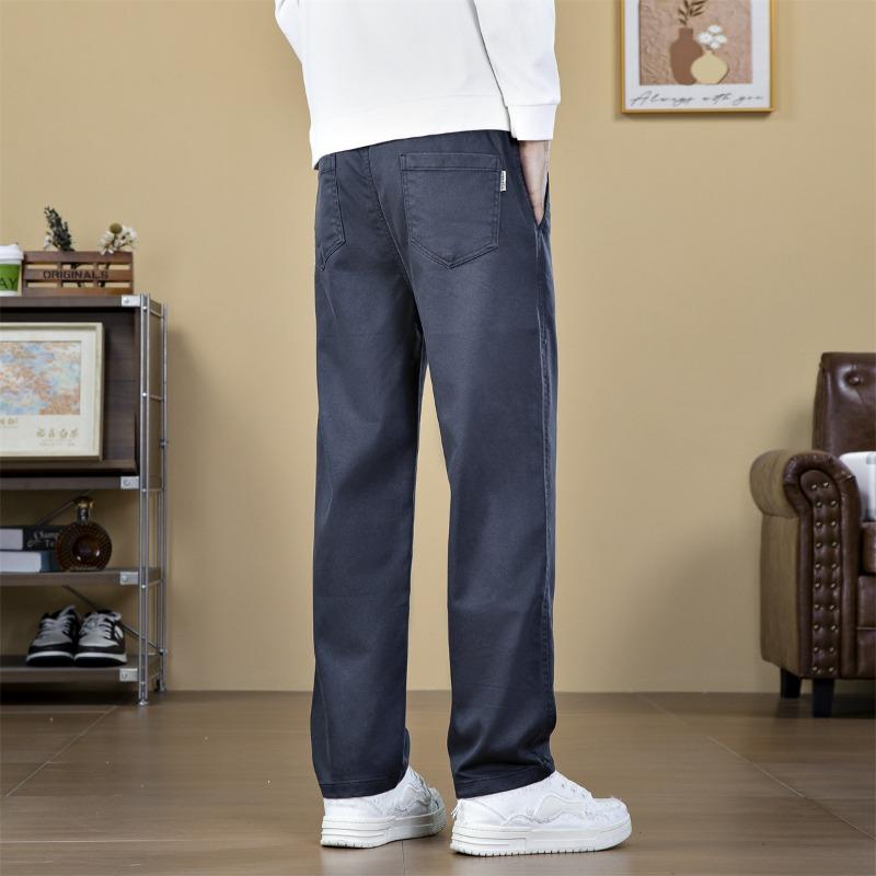 Autumn and Winter New Casual Pants Men's Loose Straight Business Pants Men's Pants Trendy Green Versatile Drape Trousers